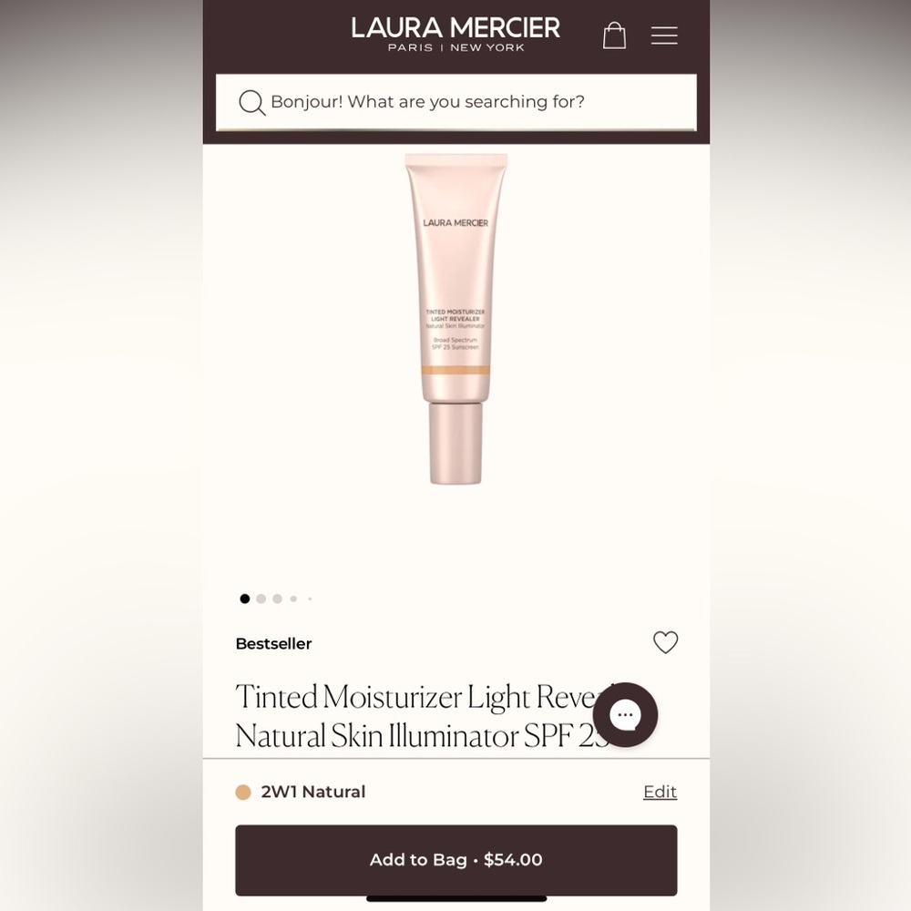 LAURA MERCIER TINTED MOISTURIZER LIGHT REVEALER 2W1 NATURAL SHADE